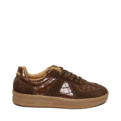 Steve Madden Euphoria Trainer Brown Croco