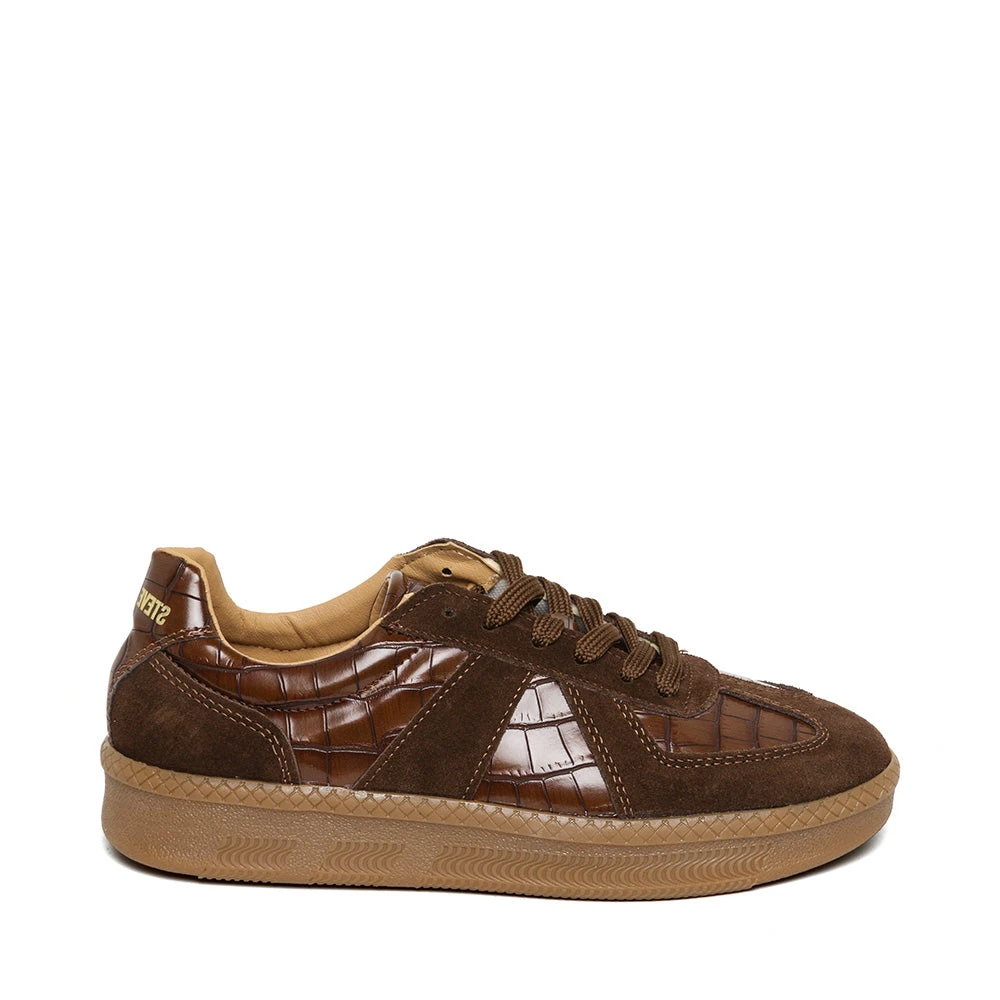 Steve Madden Euphoria Trainer Brown Croco 3 Steve Madden Euphoria Trainer Brown Croco