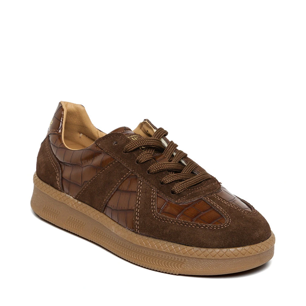Steve Madden Euphoria Trainer Brown Croco 4 Steve Madden Euphoria Trainer Brown Croco - Image 2