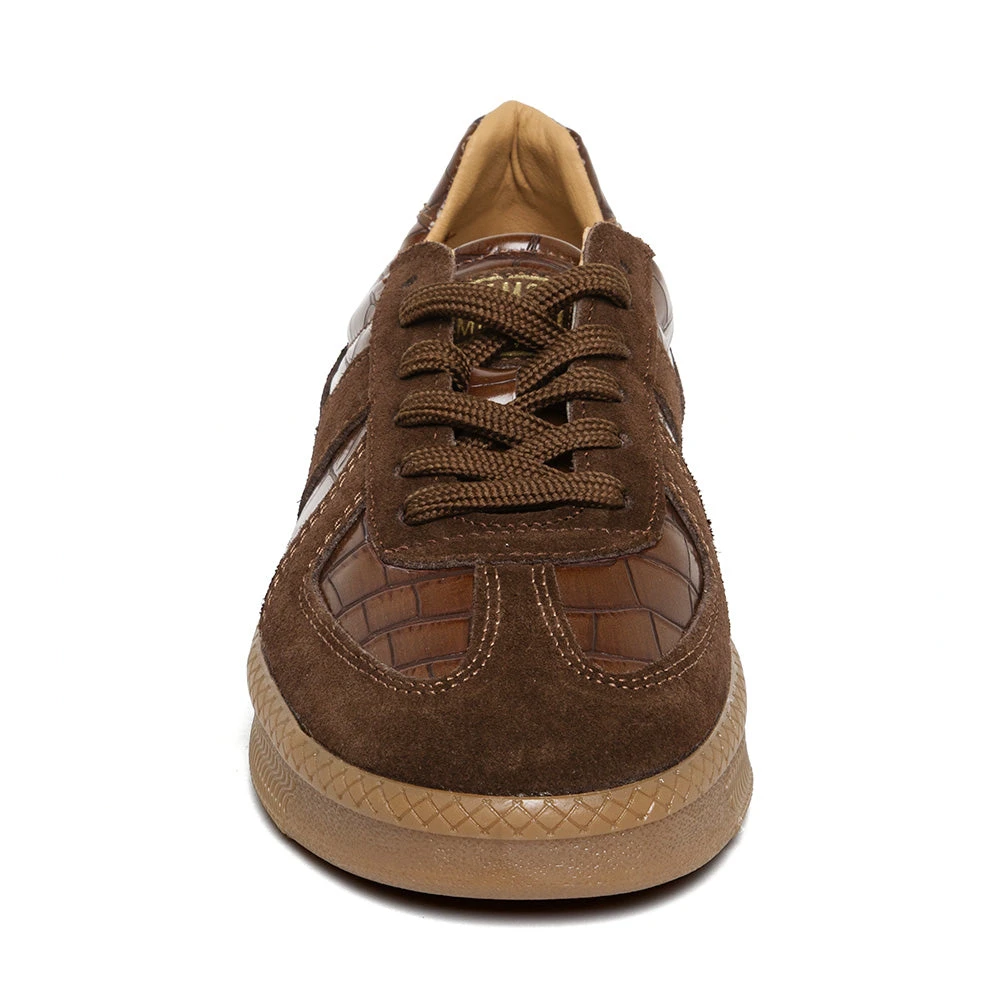 Steve Madden Euphoria Trainer Brown Croco 5 Steve Madden Euphoria Trainer Brown Croco - Image 3