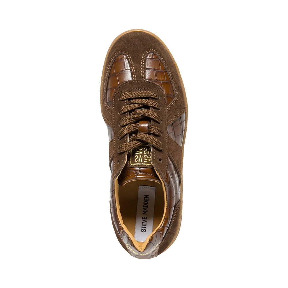 Steve Madden Euphoria Trainer Brown Croco 7 Steve Madden Euphoria Trainer Brown Croco - Image 5