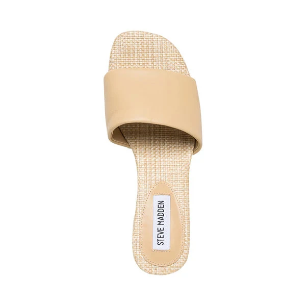 Steve Madden Blanche Slide Natural Leahter 6 Steve Madden Blanche Slide Natural Leahter - Image 4