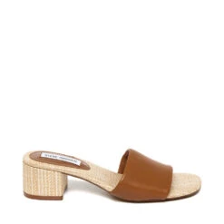 Steve Madden Blanche Slide Tan Leather