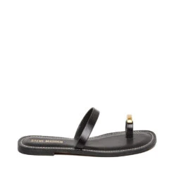 Steve Madden Copse Slide Black Leather