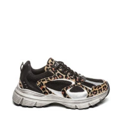 Steve Madden Plaja Trainer Black Leopard