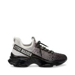Steve Madden Mistica Trainer Black Silver