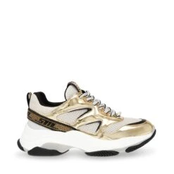 Steve Madden Medallist2 Trainer Grey Gold