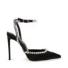 Steve Madden Vamper Sandal Black Satin -Steve Madden Shop SM11002577 04003 486 01