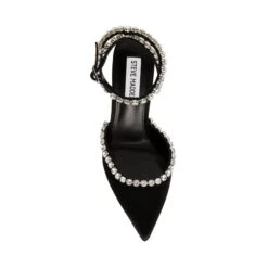 Steve Madden Vamper Sandal Black Satin -Steve Madden Shop SM11002577 04003 486 06