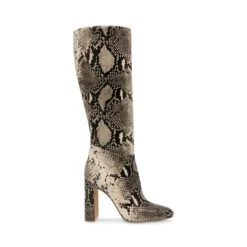 Steve Madden Ally Boot Lt Beige Snake