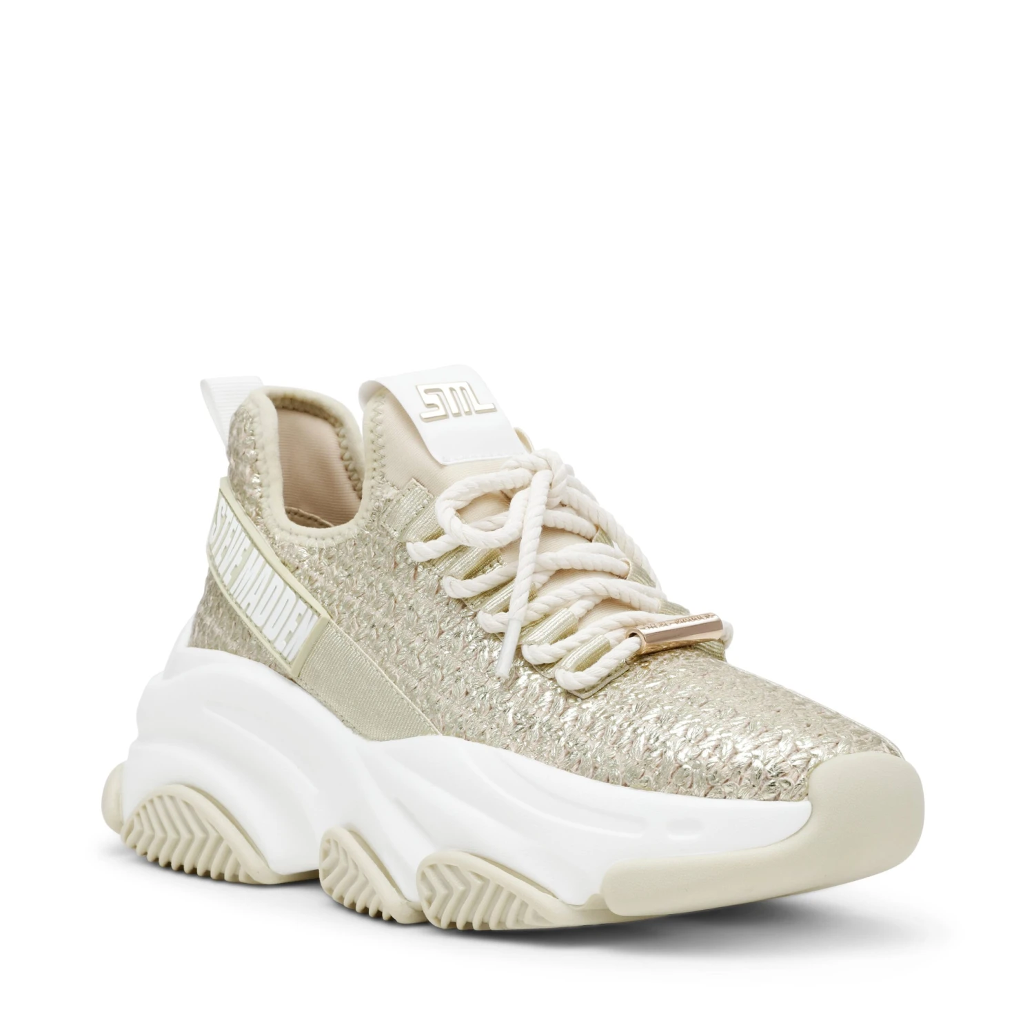 Steve Madden Project Sneaker White Gold 4 Steve Madden Project Sneaker White Gold - Image 2