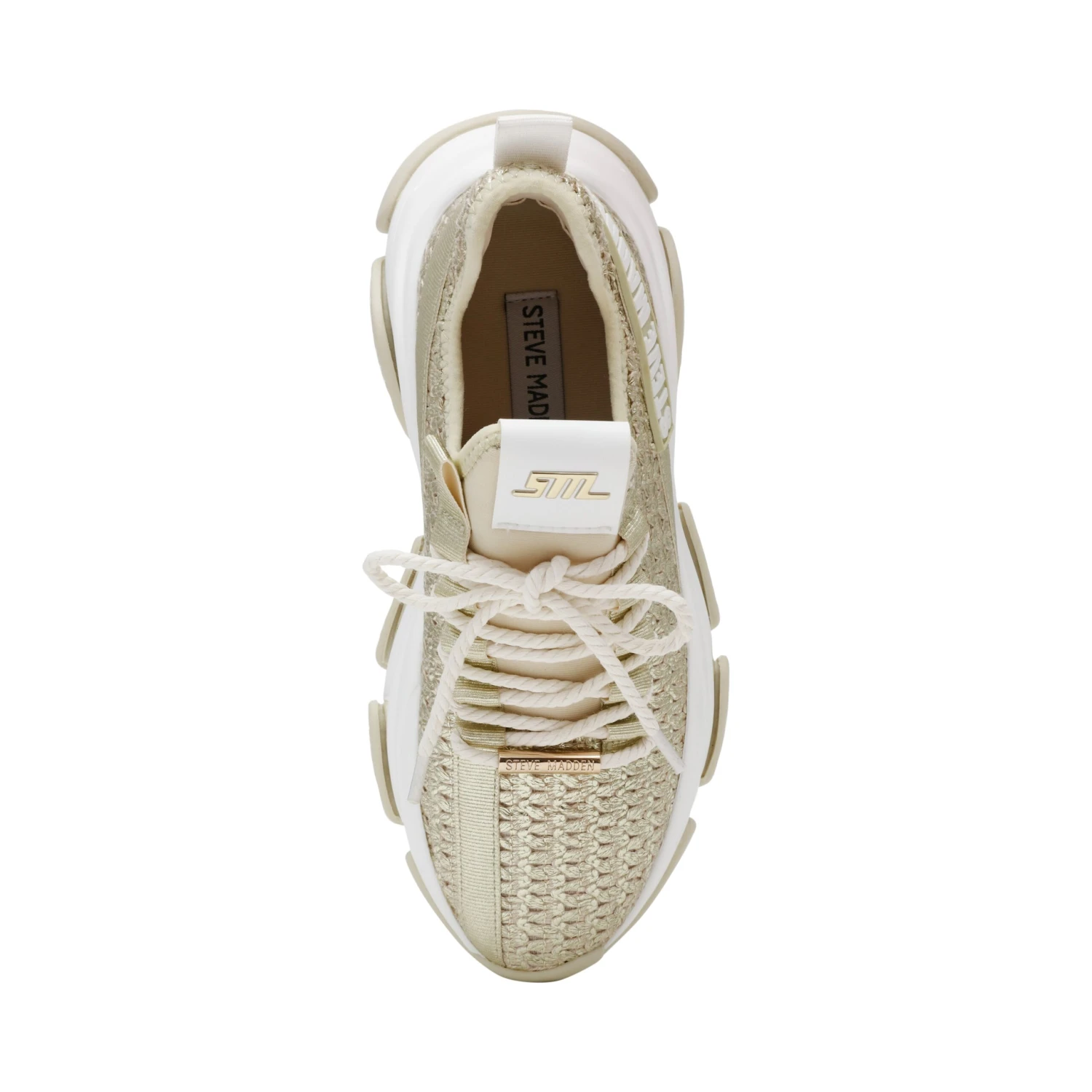 Steve Madden Project Sneaker White Gold 7 Steve Madden Project Sneaker White Gold - Image 5