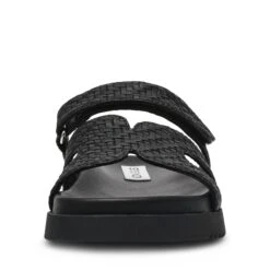 Steve Madden Missile Sandal Black Emboss -Steve Madden Shop SM11003028 02002 841 04