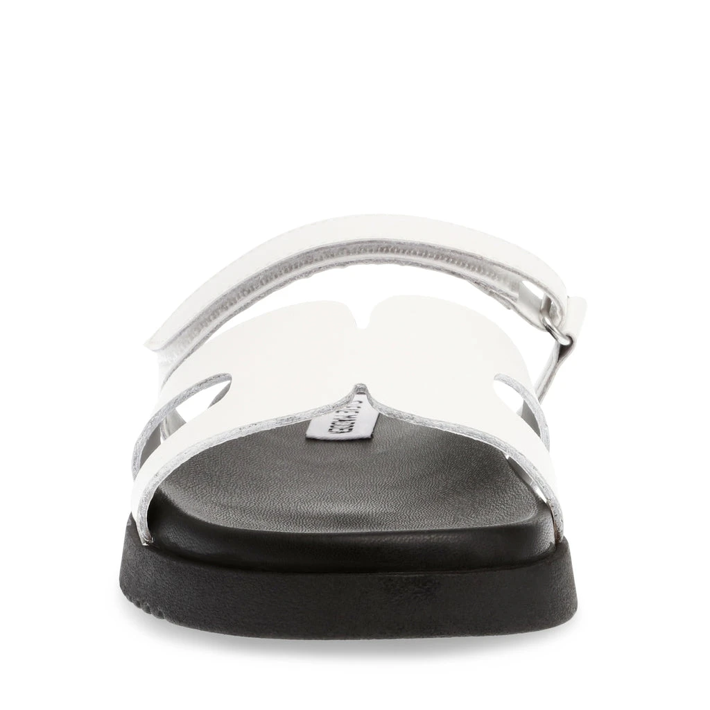 Steve Madden Missile Sandal White Action Leather 5 Steve Madden Missile Sandal White Action Leather - Image 3
