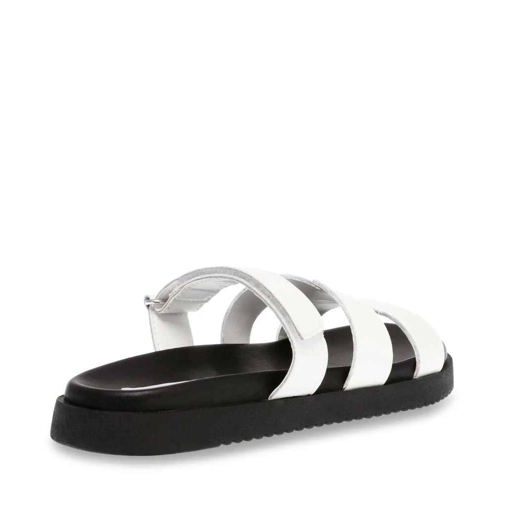 Steve Madden Missile Sandal White Action Leather 7 Steve Madden Missile Sandal White Action Leather - Image 5