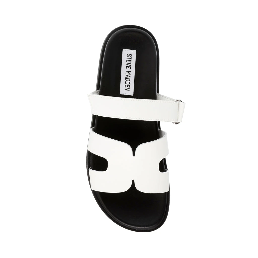 Steve Madden Missile Sandal White Action Leather 8 Steve Madden Missile Sandal White Action Leather - Image 6