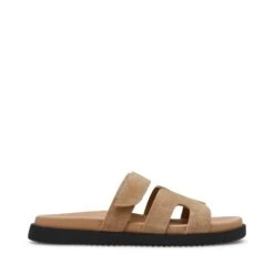 Steve Madden Missile Sandal Taupe Suede 1