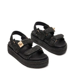 Steve Madden Millo Sandal Blk Raffia -Steve Madden Shop SM11003034 02002 00S 02 40112a80 97e8 4d74 b809 215e3dc5886e