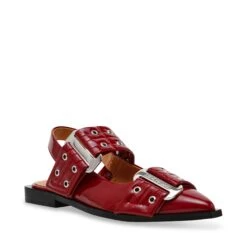 Steve Madden Grand Ave Sandals Wine Patent -Steve Madden Shop SM11003257 02002 WNP 02