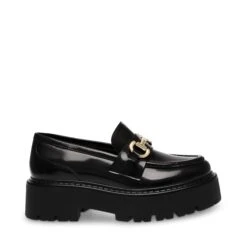 Steve Madden Occupy Loafers Blk Action Leather