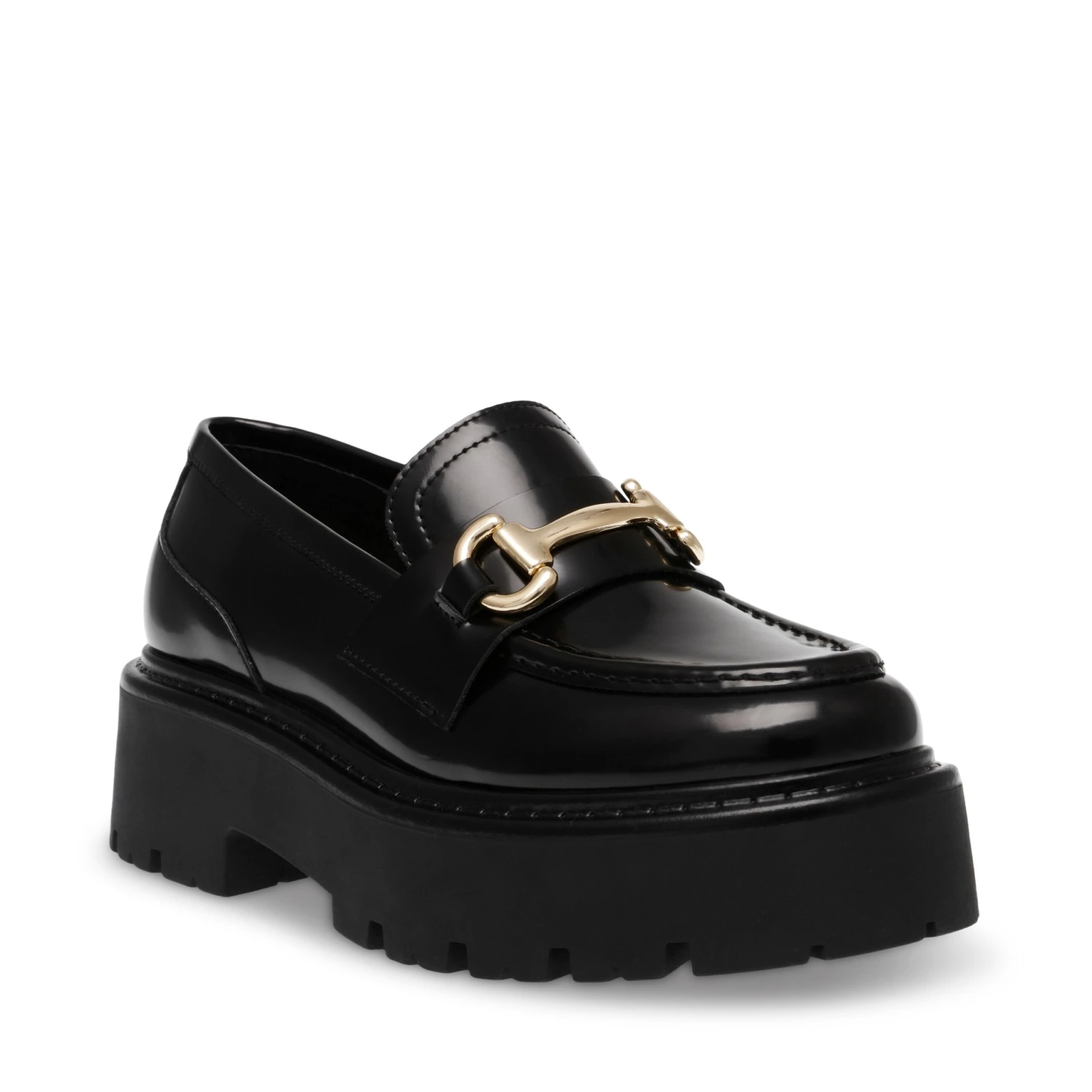 Steve Madden Occupy Loafers Blk Action Leather 4 Steve Madden Occupy Loafers Blk Action Leather - Image 2