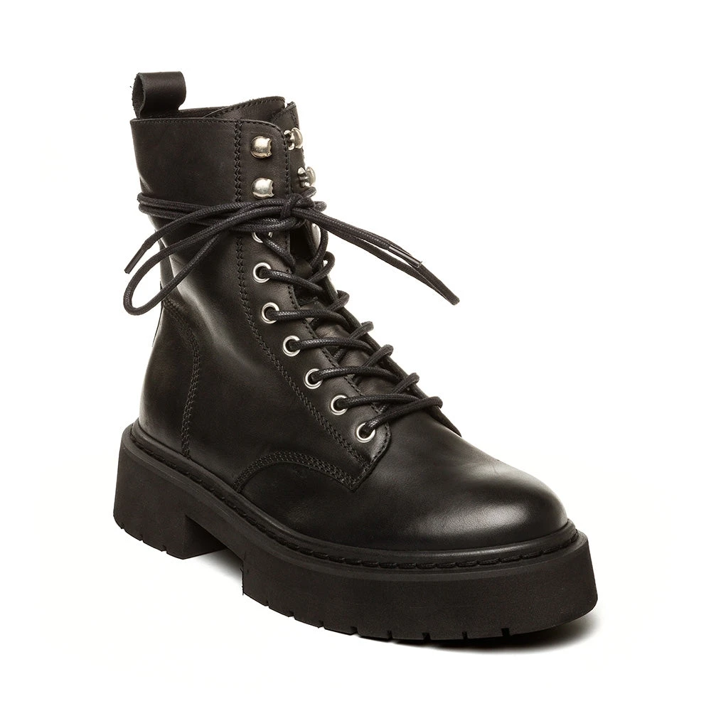 Steve Madden Gusto Biker Boots Black Leather 4 Steve Madden Gusto Biker Boots Black Leather - Image 2