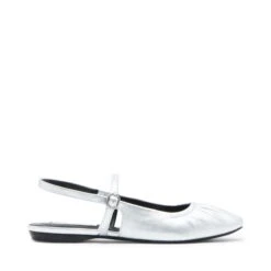 Steve Madden Garson Slingbacks Silver Leather