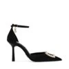 Steve Madden Accession Heeled Sandals Black Satin -Steve Madden Shop SM11003442 04003 486 01