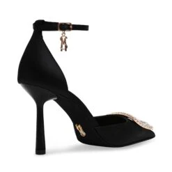 Steve Madden Accession Heeled Sandals Black Satin -Steve Madden Shop SM11003442 04003 486 05
