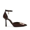 Steve Madden Accession Heeled Sandals Brown Satin -Steve Madden Shop SM11003442 04003 730 01