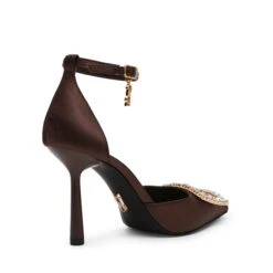 Steve Madden Accession Heeled Sandals Brown Satin -Steve Madden Shop SM11003442 04003 730 05