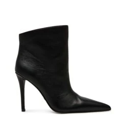 Steve Madden Sentinel Heeled Ankle Boots Black Leather