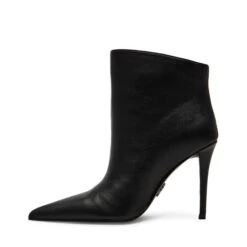 Steve Madden Sentinel Heeled Ankle Boots Black Leather -Steve Madden Shop SM11003451 03001 017 01.1