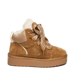Steve Madden Paci Trainers Chestnut Suede