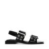 Steve Madden Saria Flat Sandals Black Patent -Steve Madden Shop SM11003502 02002 018 01