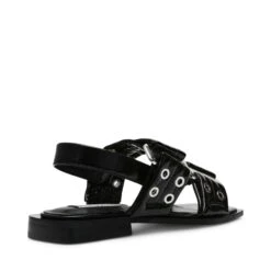 Steve Madden Saria Flat Sandals Black Patent -Steve Madden Shop SM11003502 02002 018 04