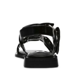 Steve Madden Saria Flat Sandals Black Patent -Steve Madden Shop SM11003502 02002 018 05