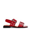 Steve Madden Saria Flat Sandals Red Patent