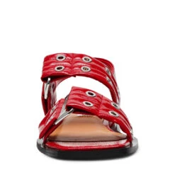 Steve Madden Saria Flat Sandals Red Patent -Steve Madden Shop SM11003502 02002 608 03