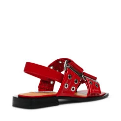 Steve Madden Saria Flat Sandals Red Patent -Steve Madden Shop SM11003502 02002 608 05