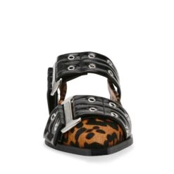 Steve Madden Grand Ave L Sandals Black Leopard -Steve Madden Shop SM11003508 03009 BLO 04