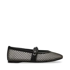 Steve Madden Rejoice M Flat Shoe Black Mesh