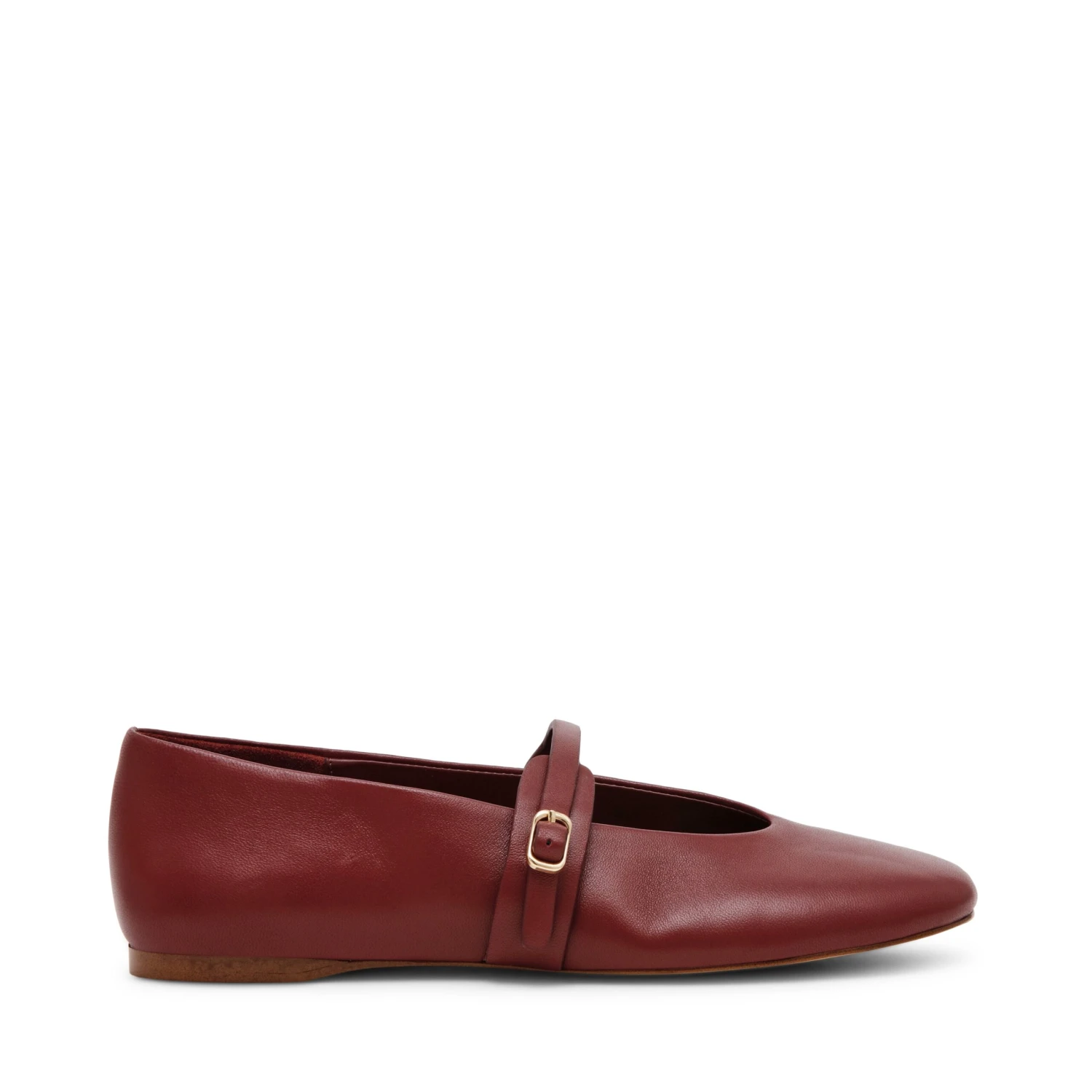 Steve Madden Rejoice Flat Shoe Cherry Mah Leather 3 Steve Madden Rejoice Flat Shoe Cherry Mah Leather