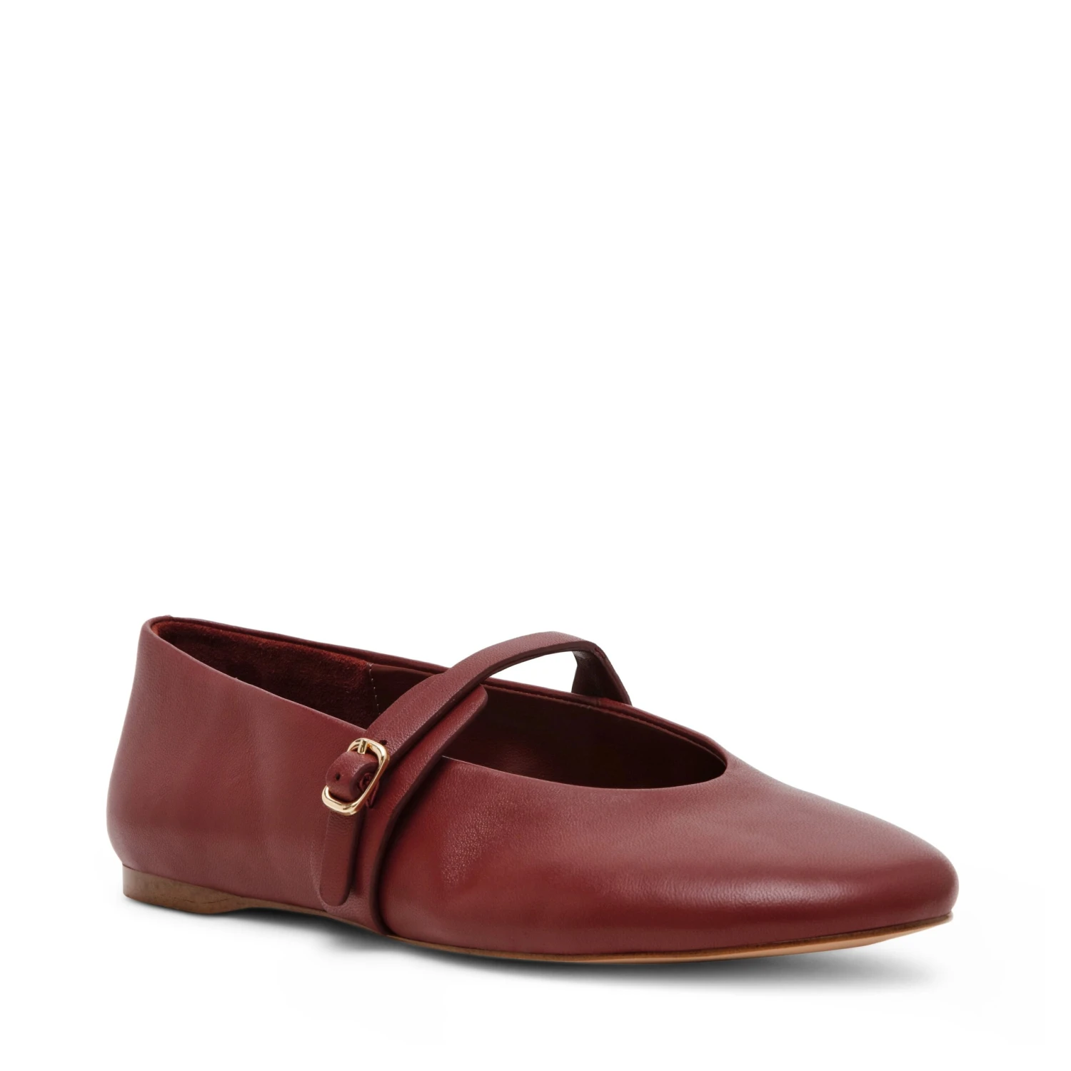 Steve Madden Rejoice Flat Shoe Cherry Mah Leather 4 Steve Madden Rejoice Flat Shoe Cherry Mah Leather - Image 2