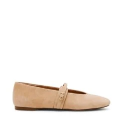 Steve Madden Rejoice Flat Shoe Camel Suede