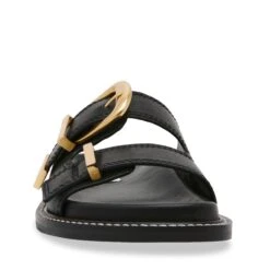Steve Madden Arch Slides Blk Action Leather -Steve Madden Shop SM11003596 03001 05O 03