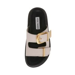 Steve Madden Arch Slides Bone Action Leather -Steve Madden Shop SM11003596 03001 17Y 06