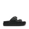 Steve Madden Freelance Slides Blk Action Leather -Steve Madden Shop SM11003598 03001 05O 01