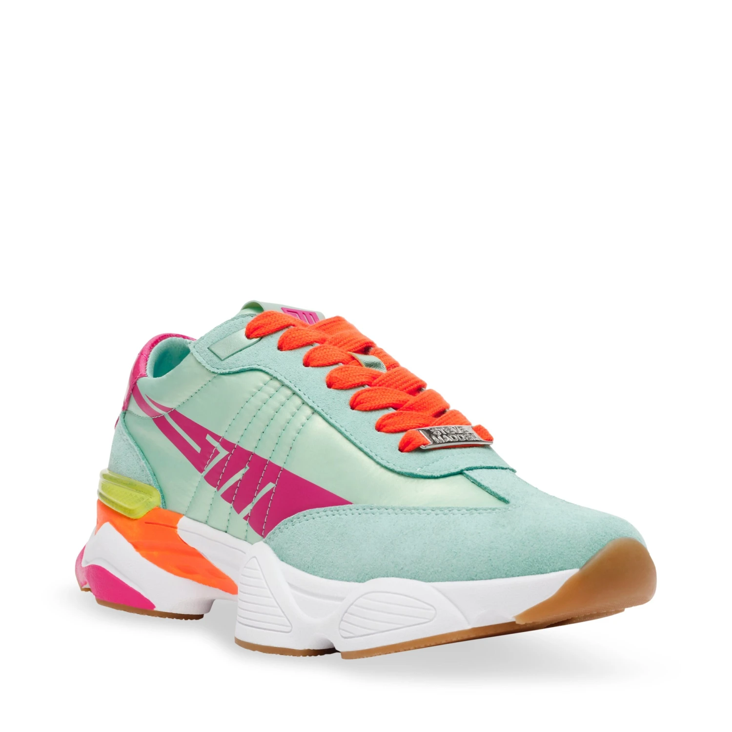 Steve Madden Setback Sneaker Fuchsia Mint 4 Steve Madden Setback Sneaker Fuchsia Mint - Image 2
