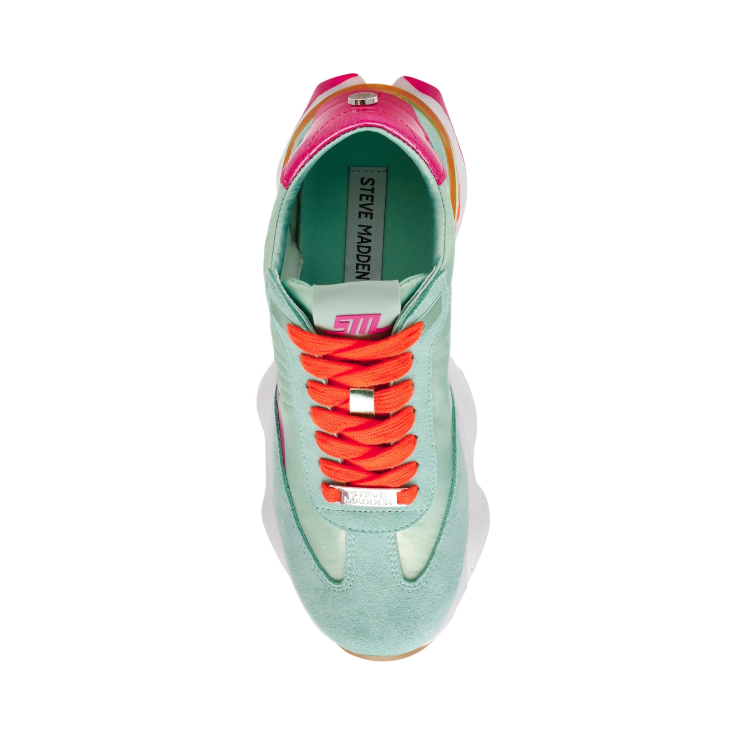 Steve Madden Setback Sneaker Fuchsia Mint 7 Steve Madden Setback Sneaker Fuchsia Mint - Image 5